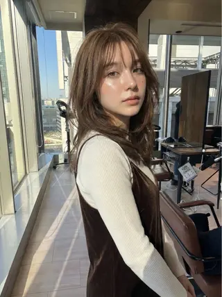 ロング SHION/銀座 まとまるカット🩵のヘアスタイル