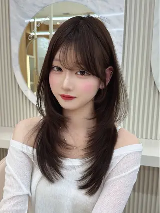 ロング レイヤー/顔周り /韓国ヘア/TAKUのヘアスタイル