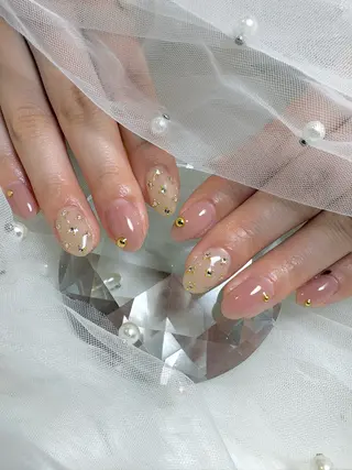 ミディアム ワンホンネイル/ 韓国ネイルMAKIのネイルデザイン