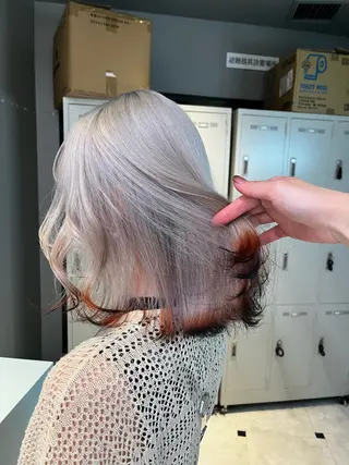 ミディアム カラー ブリーチカラー 🩵MIZUKIのヘアスタイル