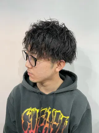 ショート パーマ メンズ 💈メンズパーマ💈 ナカザワ リョウのヘアスタイル
