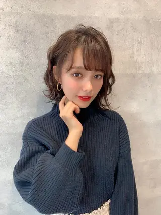 ショート カラー パーマ _WHITE 難波本店のヘアスタイル