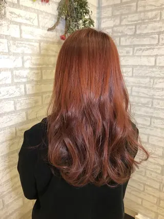 ロング カラー クボキ サヤのヘアスタイル