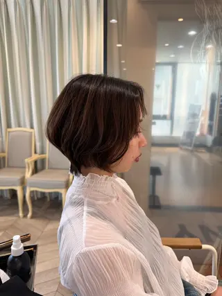 ショート レイヤーカット/ 艶カラー🌙Rinoのヘアスタイル