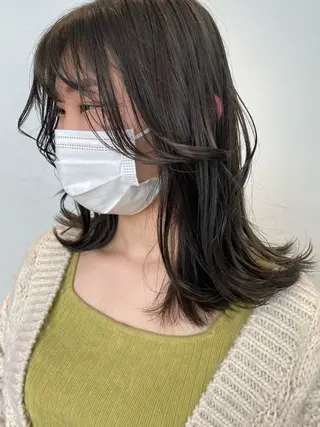 ミディアム カラー RISAKO レイヤーカット🎀のヘアスタイル