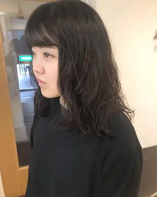 ミディアム クニモトハルナ ボブ/柔らかカラーのヘアスタイル