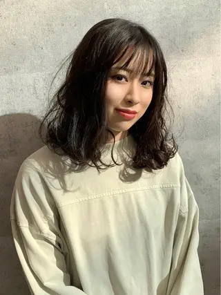 ミディアム カラー 今野 美栄のヘアスタイル