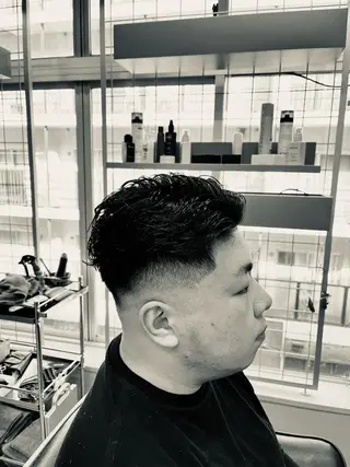 ショート パーマ メンズ 池袋メンズパーマ フェード純平のヘアスタイル