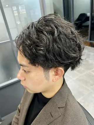ショート パーマ 髪質改善×透明感× 小顔/店長 河井雄貴のヘアスタイル