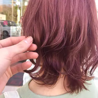 ミディアム カラー 渋谷/フェザー/ 毛流れ/竹内凌のヘアスタイル