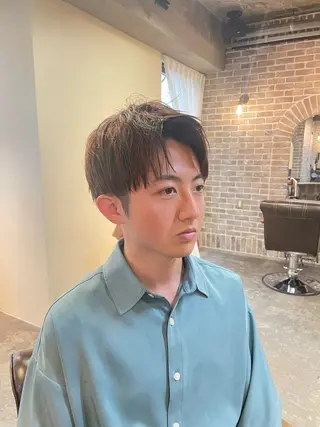 カラー メンズ 🧸顔周りカット /透明感🎀のヘアスタイル