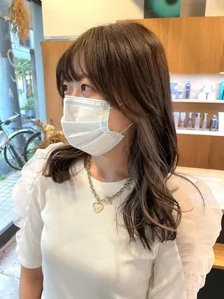 セミロング カラー 🌿レイヤーボブ/パ ーマ🌿 木梨健太のヘアスタイル