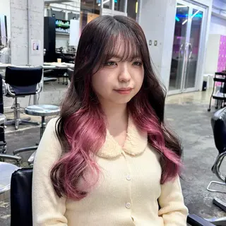 ロング カラー ヘアアレンジ 🎀モテ暖色× エクステ🎀あかりのヘアスタイル
