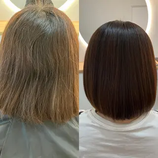 ミディアム カラー ヘアアレンジ キッズ 横浜関内髪質改善 re:Magoのヘアスタイル