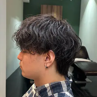 ショート パーマ メンズ メンズパーマ✨️村越 雄斗のヘアスタイル