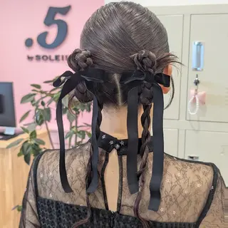 ロング ヘアアレンジ 彩桜/艶カラー/小顔 に見せるカット✂のヘアスタイル