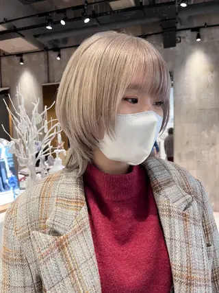 ミディアム カラー iLi🫧kim ryongna🦋のヘアスタイル