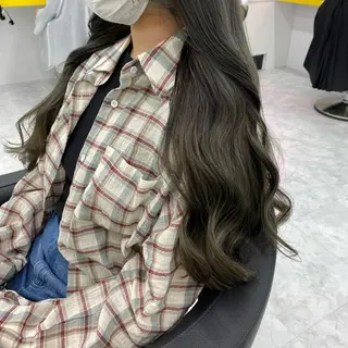 セミロング カラー ヘアアレンジ mai🍑暖色カラー /レイヤー💖のヘアスタイル