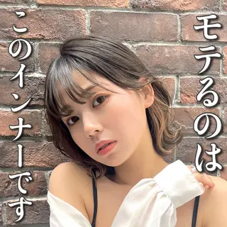 ミディアム カラー 🍀小川大輔🍀 ボブ/ブリーチ🥇のヘアスタイル