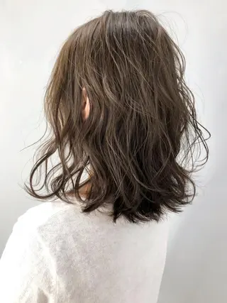 ミディアム カラー パーマ ヘアアレンジ ITbyALBUM 中野店のヘアスタイル