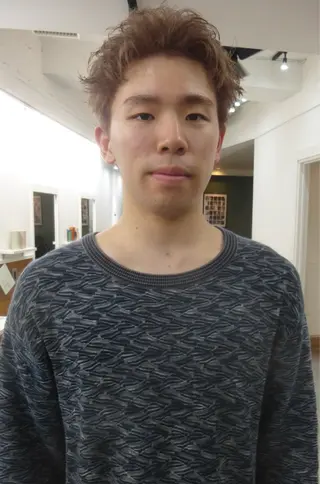 ショート カラー メンズ グランジヘア 無造作ヘアHYUGAのヘアスタイル