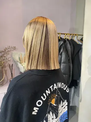 ミディアム カラー 前橋 姫奈のヘアスタイル
