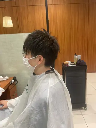 ショート メンズ 髙田 千華 髪質改善ストレートのヘアスタイル