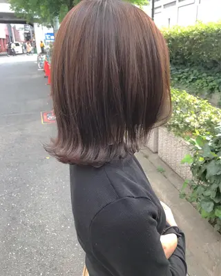 ミディアム カラー 🧡色落ちまで2度綺 麗なカラー🧡ヨシキのヘアスタイル