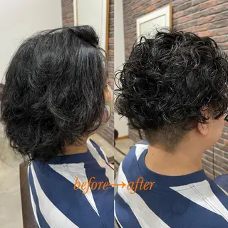 ショート パーマ ヘアアレンジ キッズ 五反田　美容院☆張 明星☆韓国ヘアのヘアスタイル