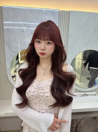 ロング レイヤー/顔周り /韓国ヘア/TAKUのヘアスタイル