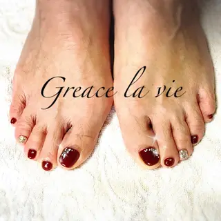 ショート カラー パーマ ネイル マツエク・マツパ Greace  la vieのネイルデザイン