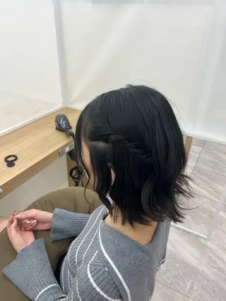 ショート ヘアアレンジ U24⭐️ミニモ学割 ／浅野未来🌼.*のヘアスタイル