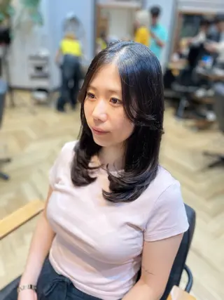 ロング 望恵🌸 韓国🇰🇷スタイルのヘアスタイル