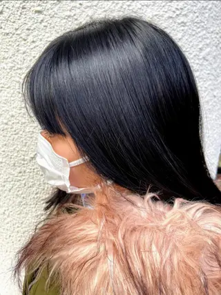 セミロング カラー 髪質改善・縮毛・ 艶髪カラー　Maruのヘアスタイル