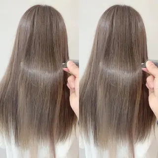 ロング 髪質改善 髪質改善カラーのヘアスタイル