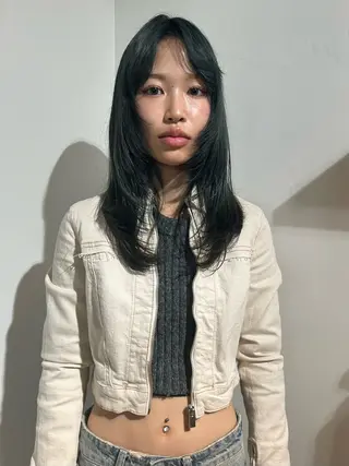 セミロング カラー 🎀オイダイラ モモカ🎀のヘアスタイル