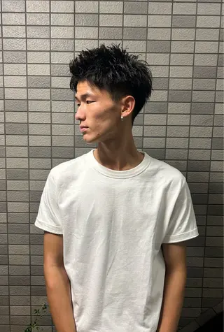 ショート パーマ メンズ 💈メンズ短髪特化 ✂︎伊藤大輝💈のヘアスタイル