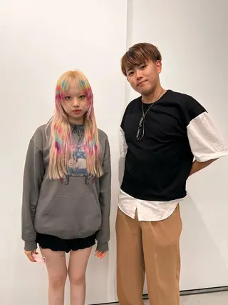ミディアム カラー パーマ ヘアアレンジ メンズ キッズ ネイル マツエク・マツパ アイブロウ 堀井 凌平のヘアスタイル