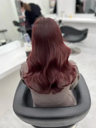 ロング カラー 💖似合わせカラー レイヤー💖縮毛矯正のヘアスタイル