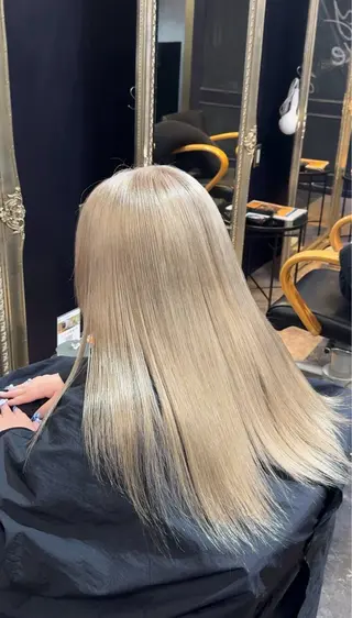 ロング 店長 ハイトーン× 髪質改善/舘野 涼太のヘアスタイル