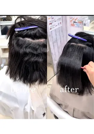 ミディアム 【髪質改善カラー】 瀧田嵐士🇰🇷のヘアスタイル
