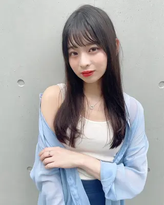 ロング カラー 宮澤 タケル ミディアムヘアのヘアスタイル