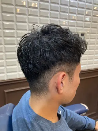 ショート パーマ メンズ ルピナス中田店長 山口大地のヘアスタイル