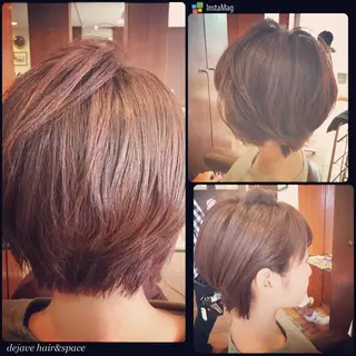 ショート ミディアム カラー パーマ ヘアアレンジ Lall  You 大阪所属・🥛洒落髪小顔cut なら龍崎🥛のヘアスタイル