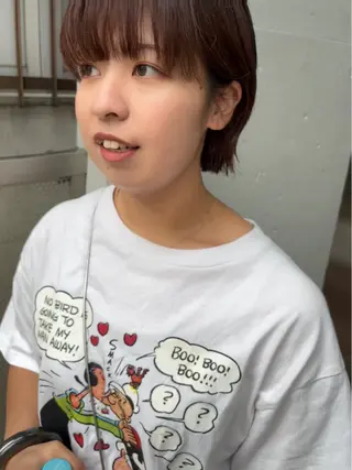 ショート カラー 池田理紗/ bob/メンズカットのヘアスタイル
