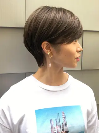 ショート カラー 似合わせ/小顔カット 🔷山方直也のヘアスタイル