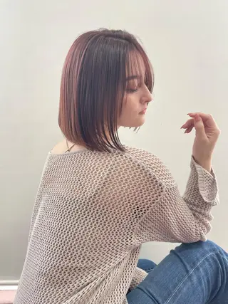 ミディアム カラー WEG所属・韓国レイヤー/艶髪 WATSUKIのヘアスタイル