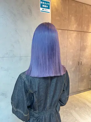 セミロング カラー 🩶ブリーチ/ レイヤー🩶フミカのヘアスタイル