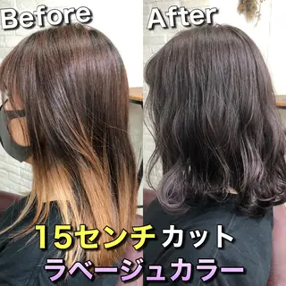 ミディアム カラー Soleria 田中慎一のヘアスタイル