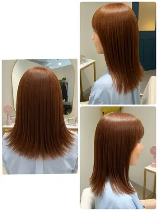 ミディアム 髪質改善/縮毛矯正/ 美髪/個室/ハラのヘアスタイル